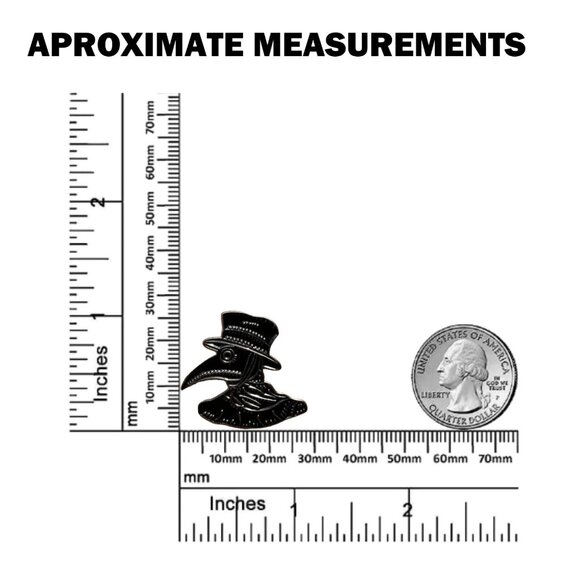 ✨Plague Doctor Black Brooch Pin Enamel Metal Badges Lapel Brooch Crow Raven✨ - Picture 5 of 5